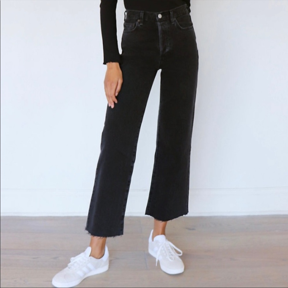 Denim Forum Aritzia Black High-Waisted Jeans - The Farrah - Size 26 - Picture 2 of 4